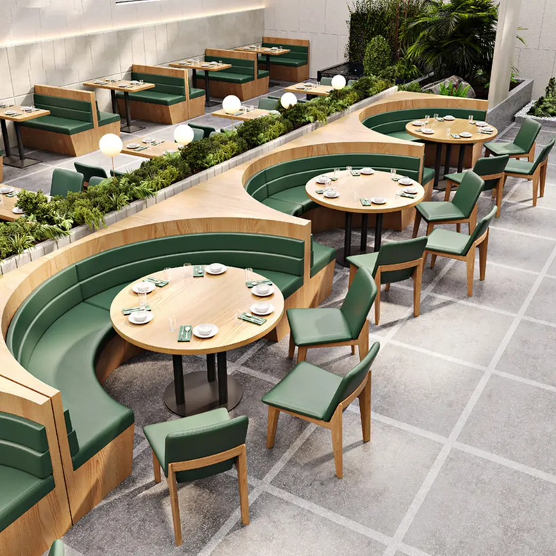 Semi-Circular Restaurant Booths